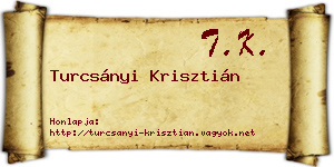 Turcsányi Krisztián névjegykártya
