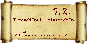 Turcsányi Krisztián névjegykártya