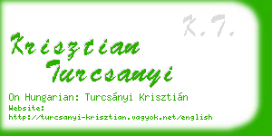 krisztian turcsanyi business card